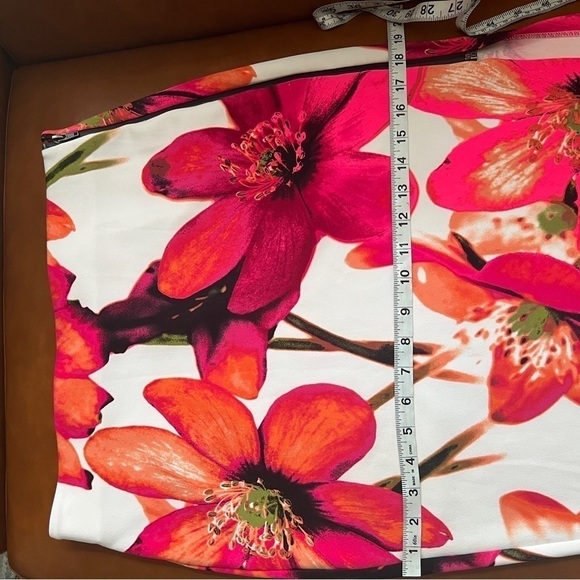 Worthington Women’s Midi Straight Pencil Vibrant Multicolored Floral Skirt 10P - Picture 10 of 10